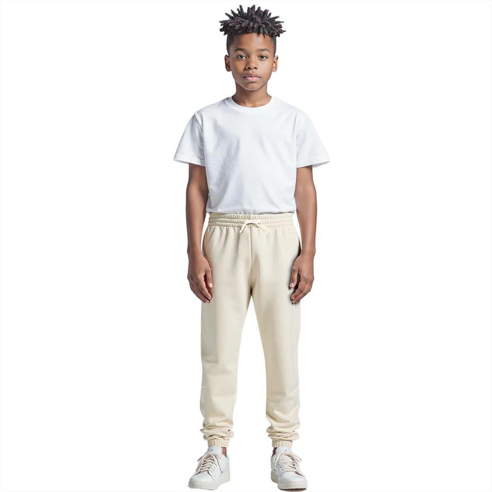 NBA GOLDEN STATE WARRIORS NEUTRAL BIG BOYS FLC SWEATPANT (EGGSHELL) - Image 3