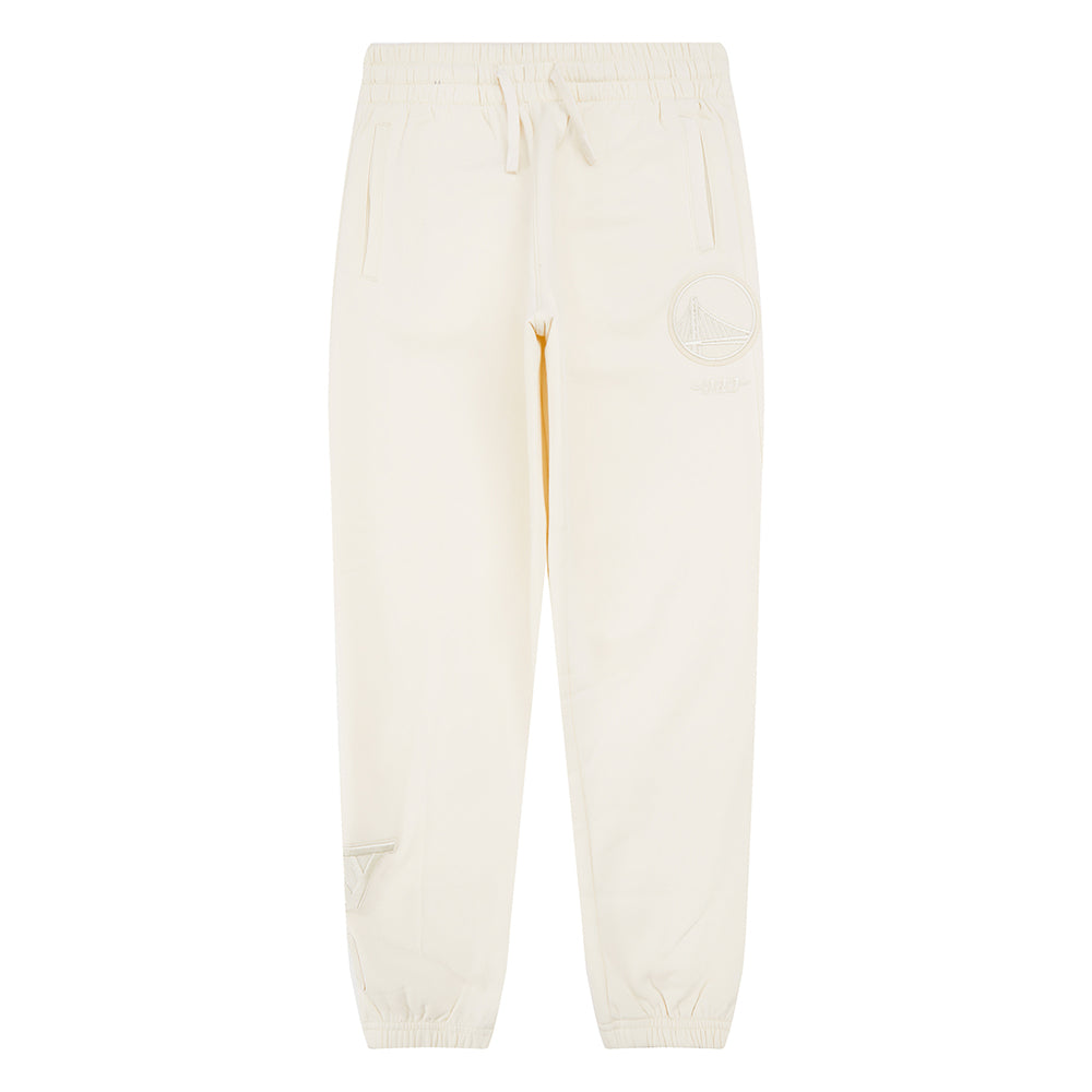 NBA GOLDEN STATE WARRIORS NEUTRAL BIG BOYS FLC SWEATPANT (EGGSHELL) - Image 4