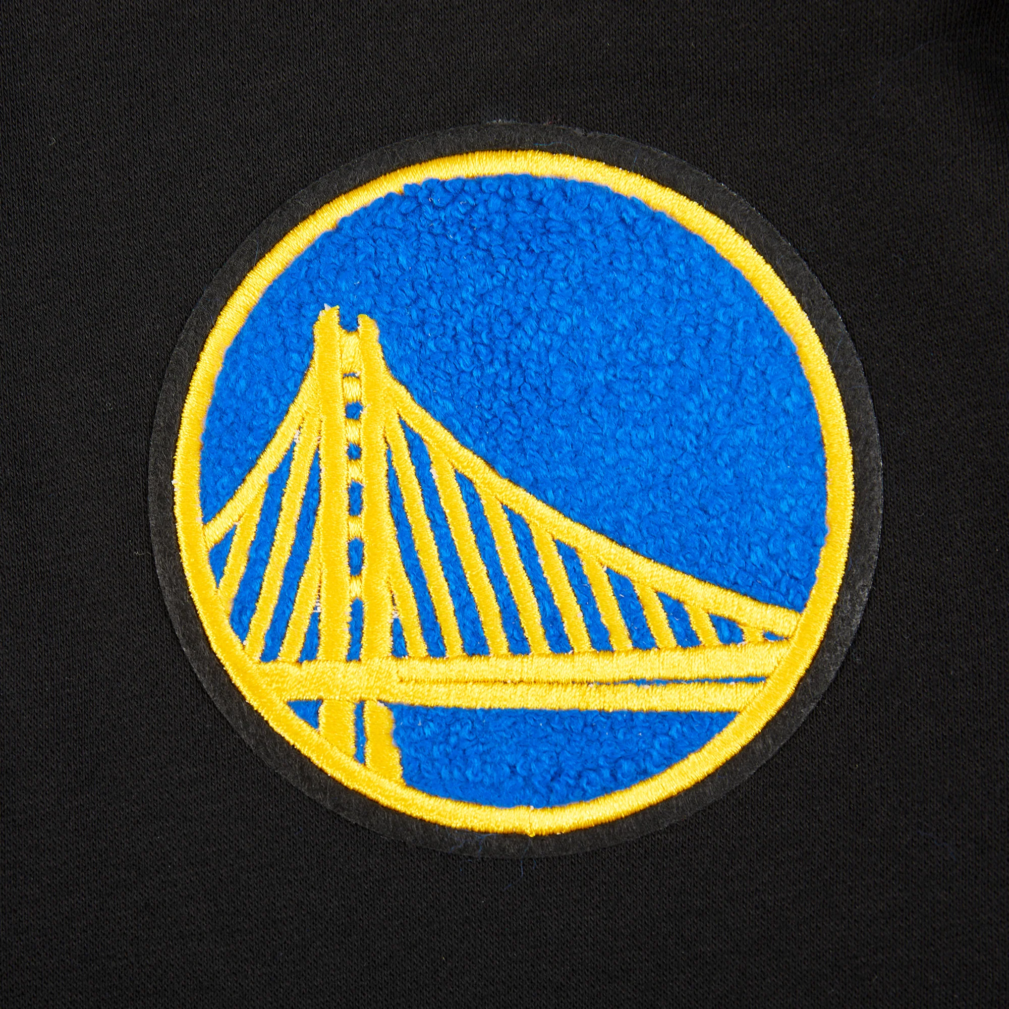 NBA GOLDEN STATE WARRIORS CLASSIC BIG BOYS FLEECE FULL ZIP PULLOVER HOODIE (BLACK) - Image 3