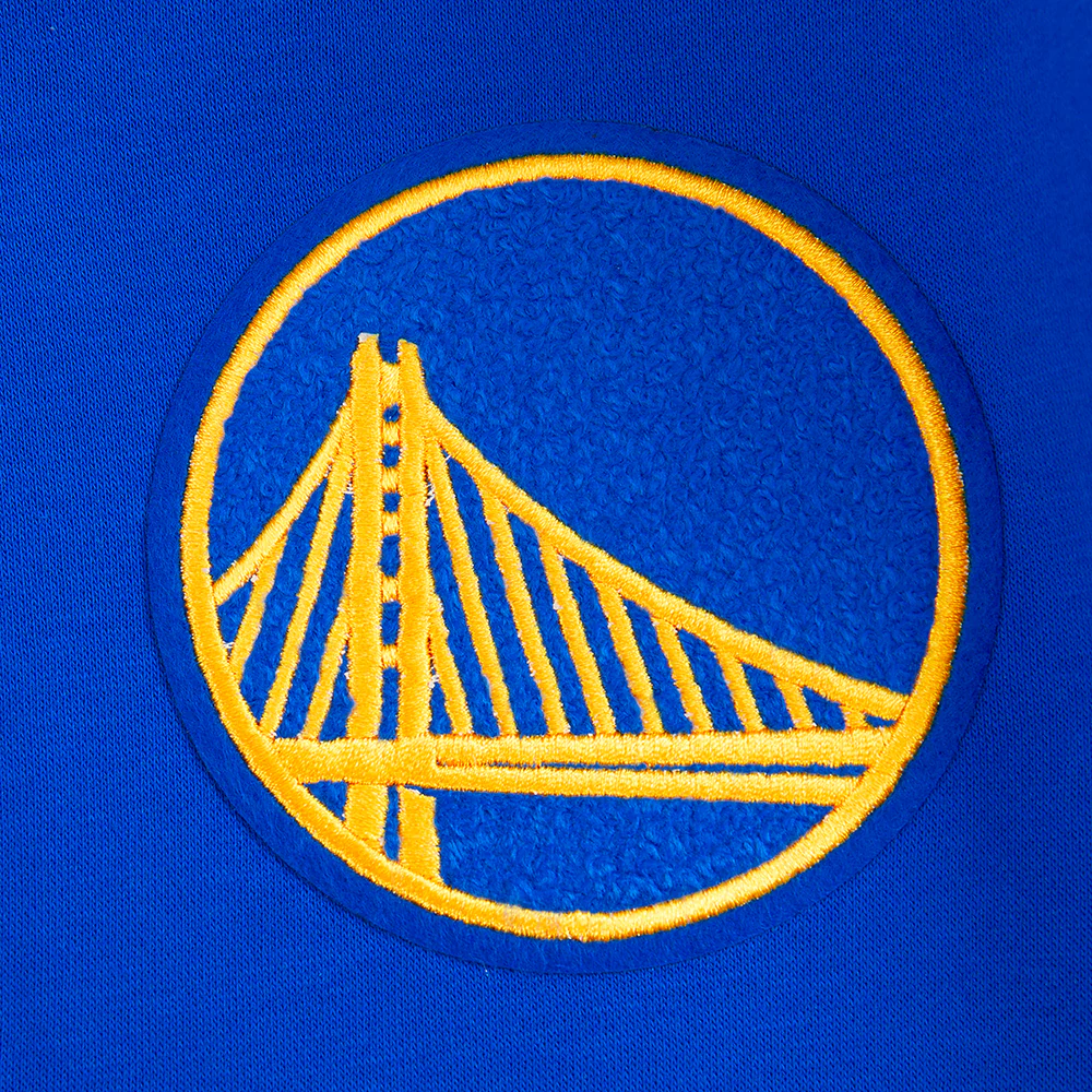 NBA GOLDEN STATE WARRIORS CLASSIC BIG BOY'S FLC FZ PO HOODIE (ROYAL BLUE) - Image 5