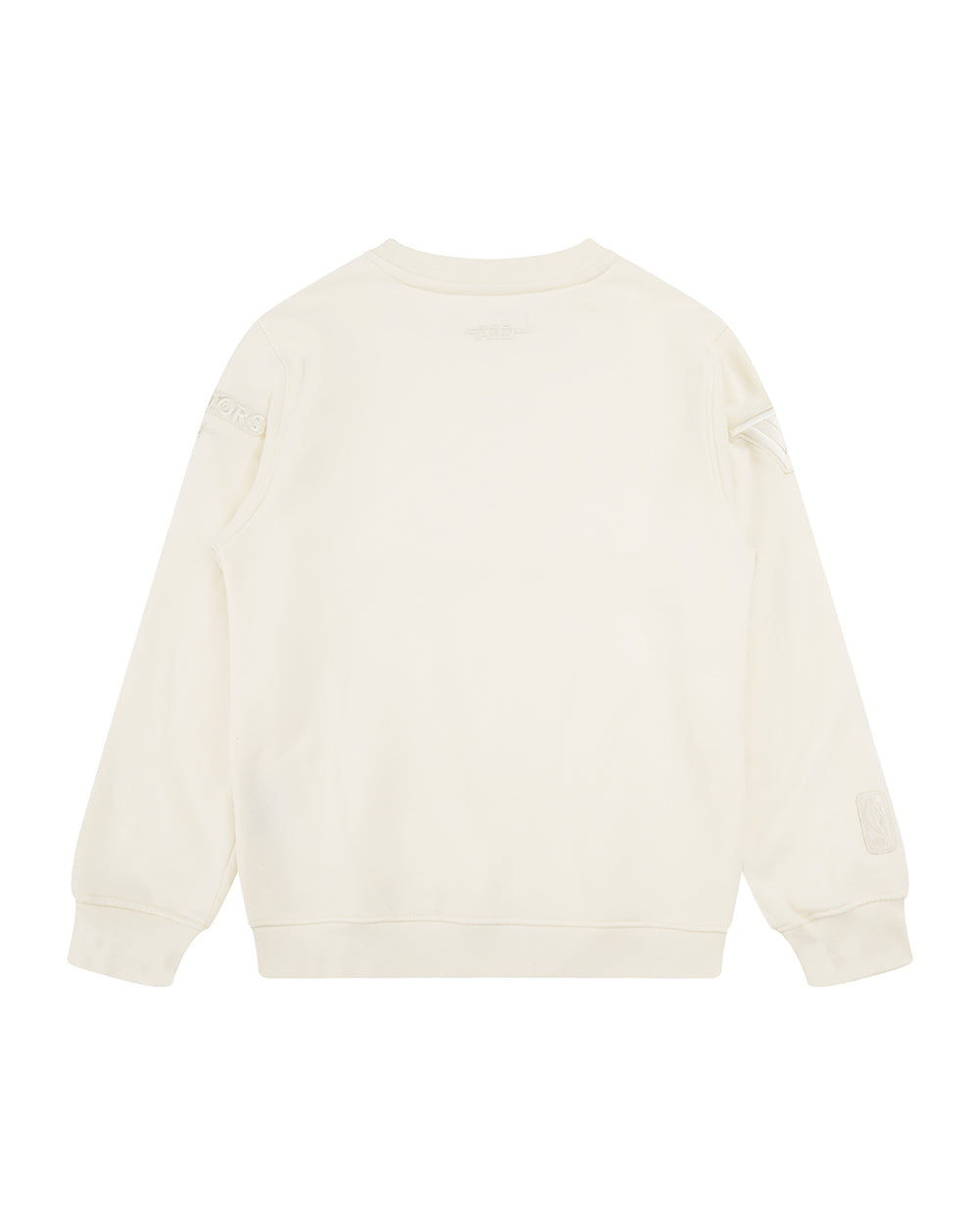 NBA GOLDEN STATE WARRIORS NEUTRAL BIG BOYS FLEECE CREWNECK (EGGSHELL) - Image 4