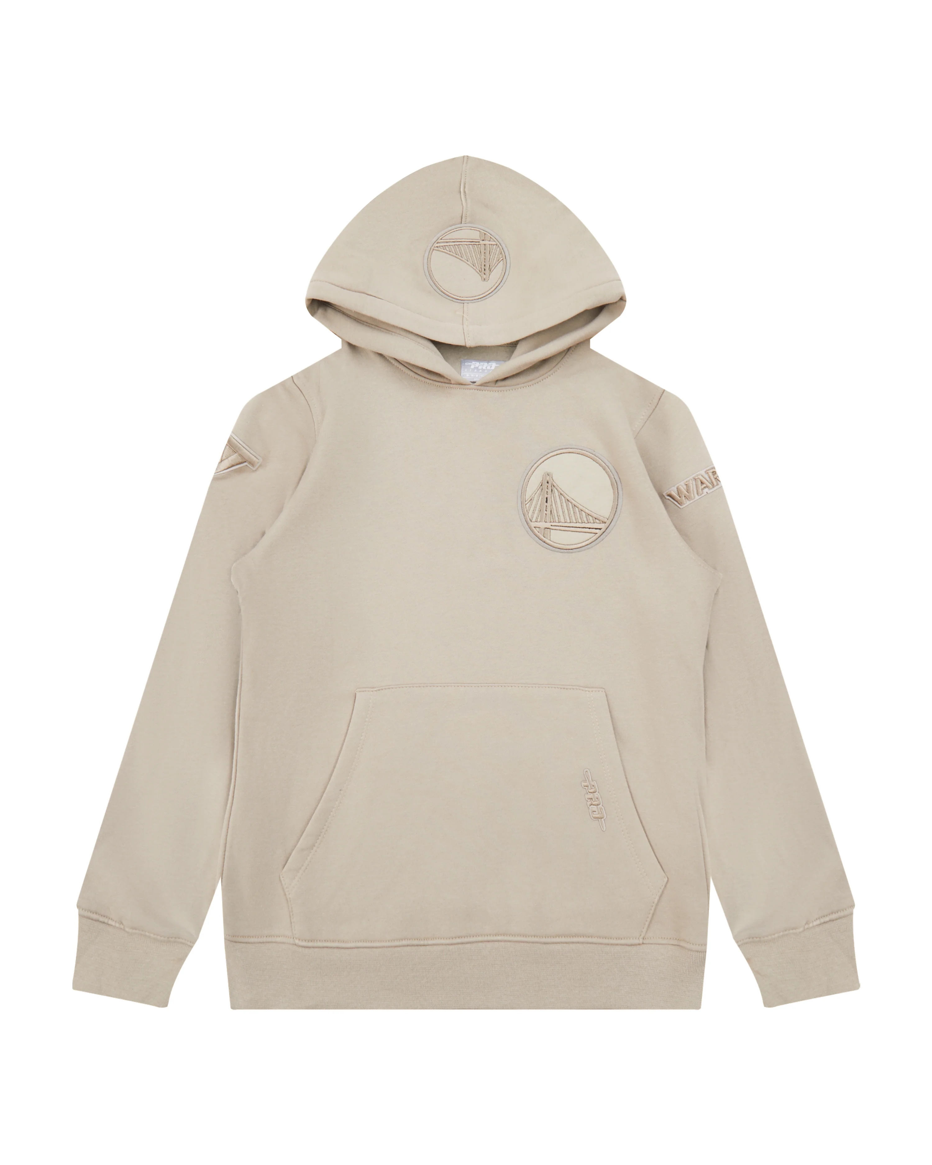 NBA GOLDEN STATE WARRIORS NEUTRAL BIG BOYS FLEECE PULLOVER HOODIE (TAUPE)