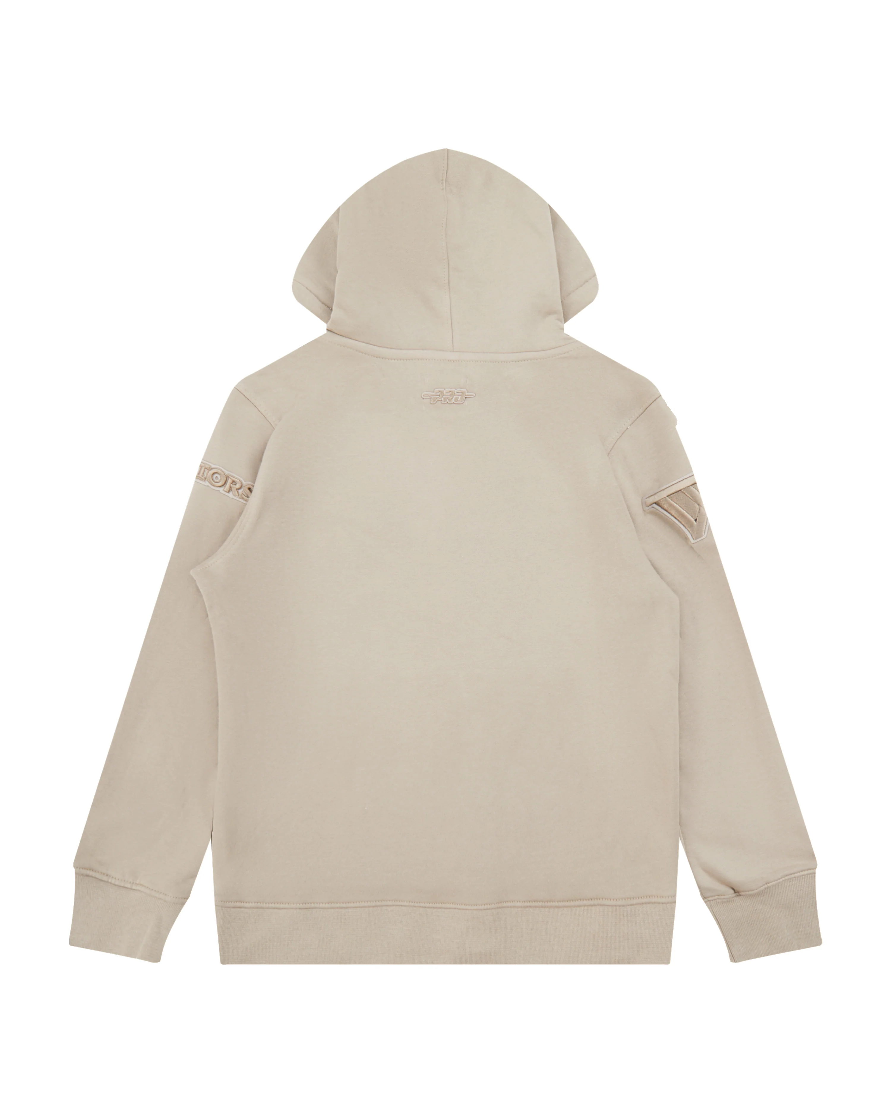NBA GOLDEN STATE WARRIORS NEUTRAL BIG BOYS FLEECE PULLOVER HOODIE (TAUPE) - Image 2