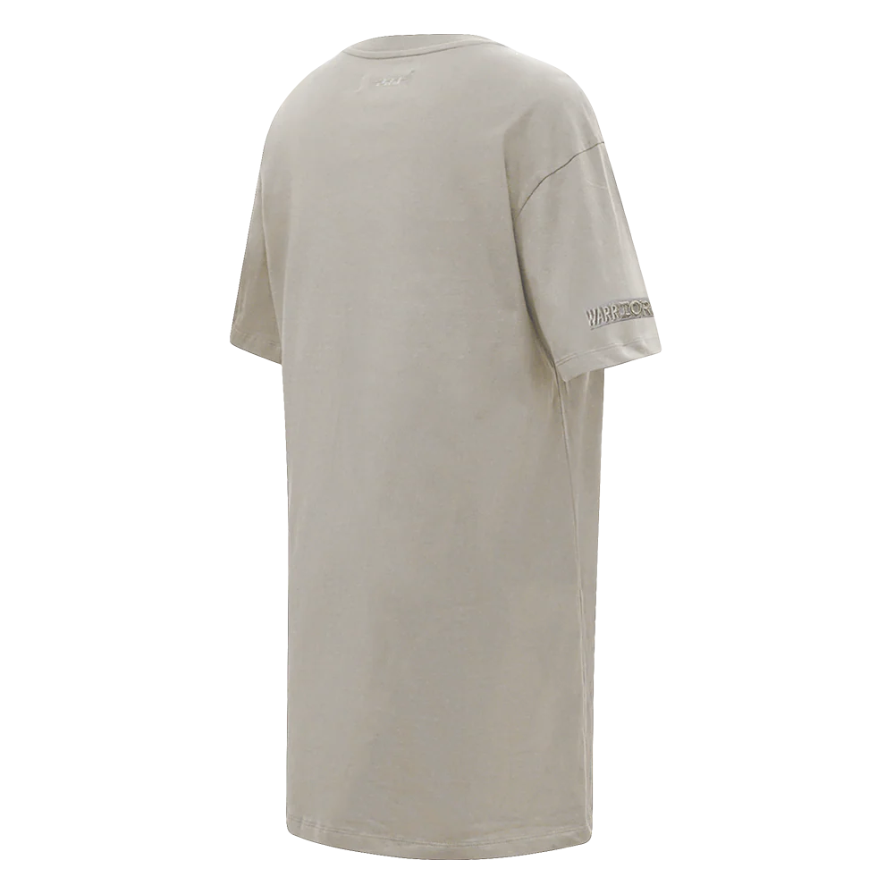 NBA GOLDEN STATE WARRIORS NEURAL WOMEN'S T-SHIRT DRESS (TAUPE) - Image 4