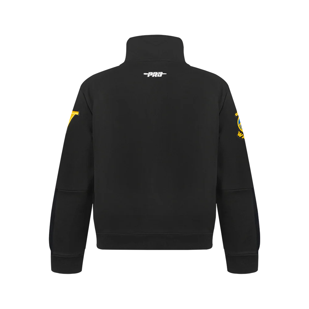 NBA GOLDEN STATE WARRIORS CLASSIC BIG BOY'S TRACK JACKET (BLACK) - Image 3