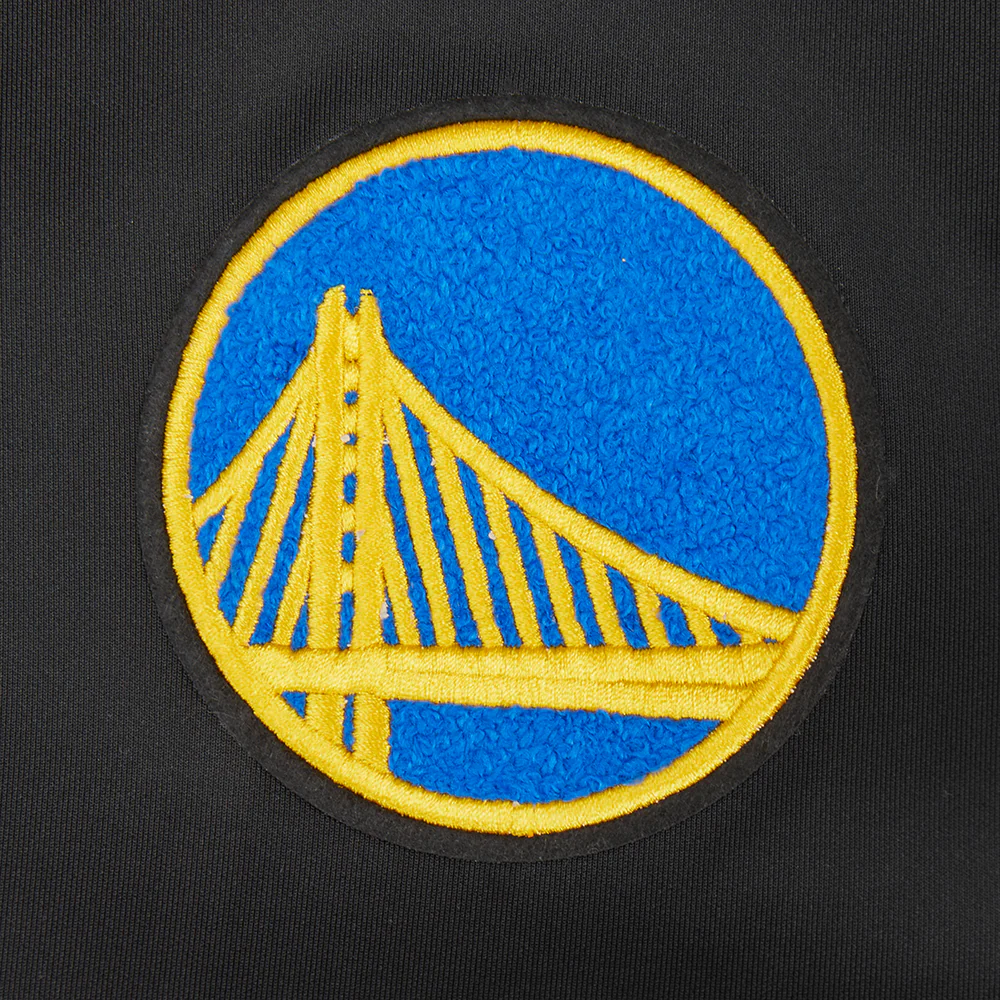 NBA GOLDEN STATE WARRIORS CLASSIC BIG BOY'S TRACK JACKET (BLACK) - Image 5