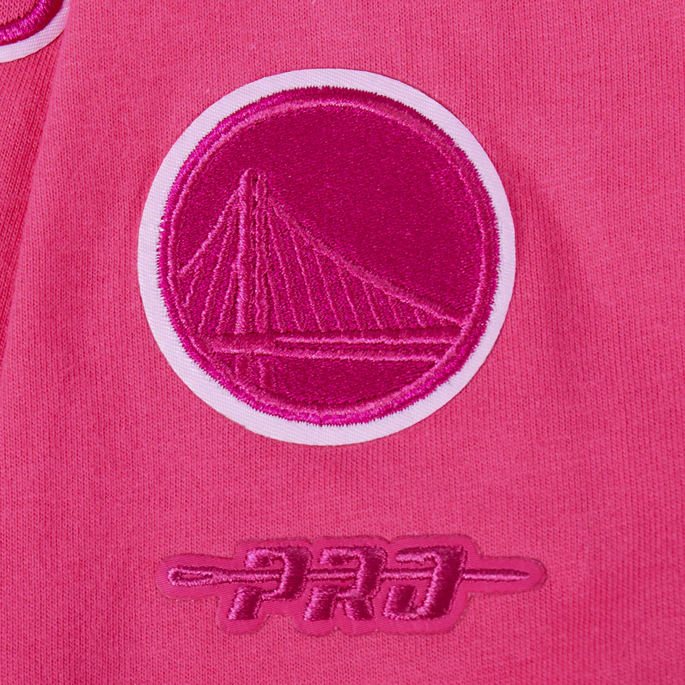NBA GOLDEN STATE WARRIORS TRIPLE PINK BIG GIRLS SHORT SLEEVE BOXY TEE (BEETROOT PURPLE) - Image 7