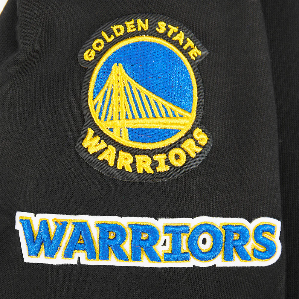 GOLDEN STATE WARRIORS CLASSIC BIG GIRL'S FLC FZ HOODIE (BLACK) - Image 5