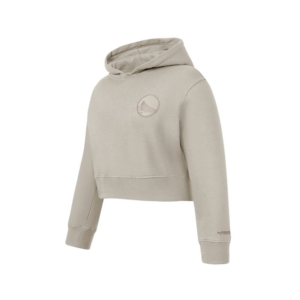 NBA GOLDEN STATE WARRIORS NEUTRAL BIG GIRLS FLC PO HOODIE (TAUPE) - Image 2