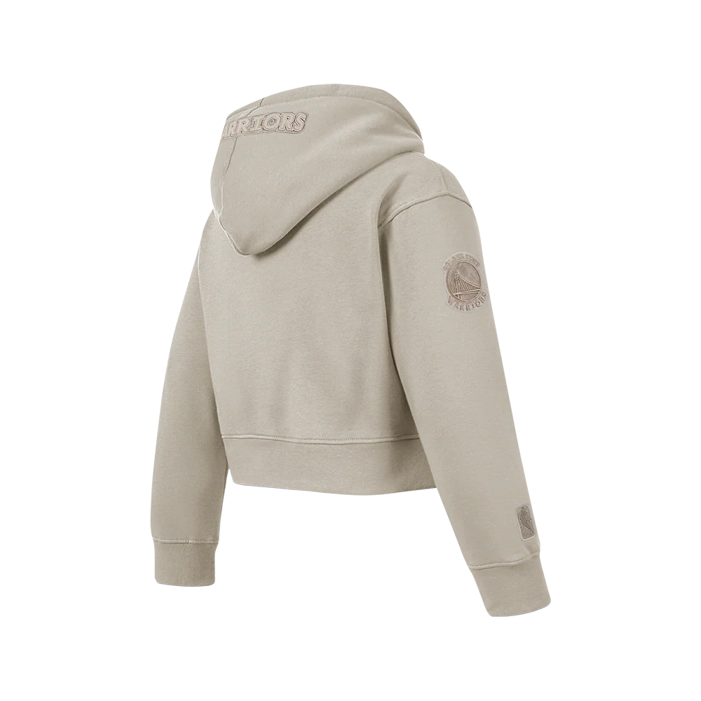 NBA GOLDEN STATE WARRIORS NEUTRAL BIG GIRLS FLC PO HOODIE (TAUPE) - Image 4