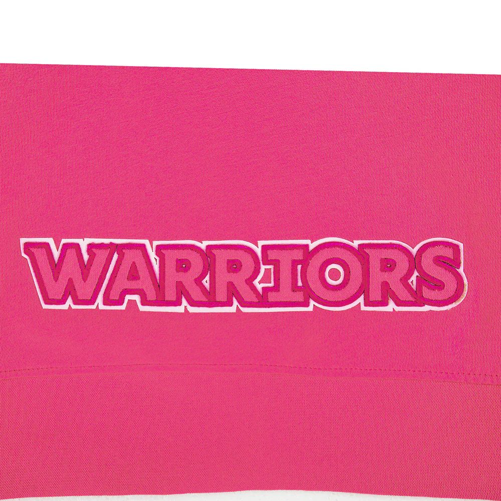 NBA GOLDEN STATE WARRIORS TRIPLE PINK BIG GIRLS FLC PO HOODIE (BEETROOT PURPLE) - Image 5