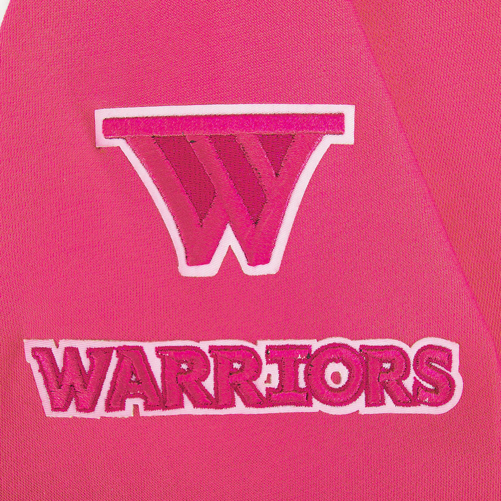 NBA GOLDEN STATE WARRIORS TRIPLE PINK BIG GIRLS FLC PO HOODIE (BEETROOT PURPLE) - Image 6
