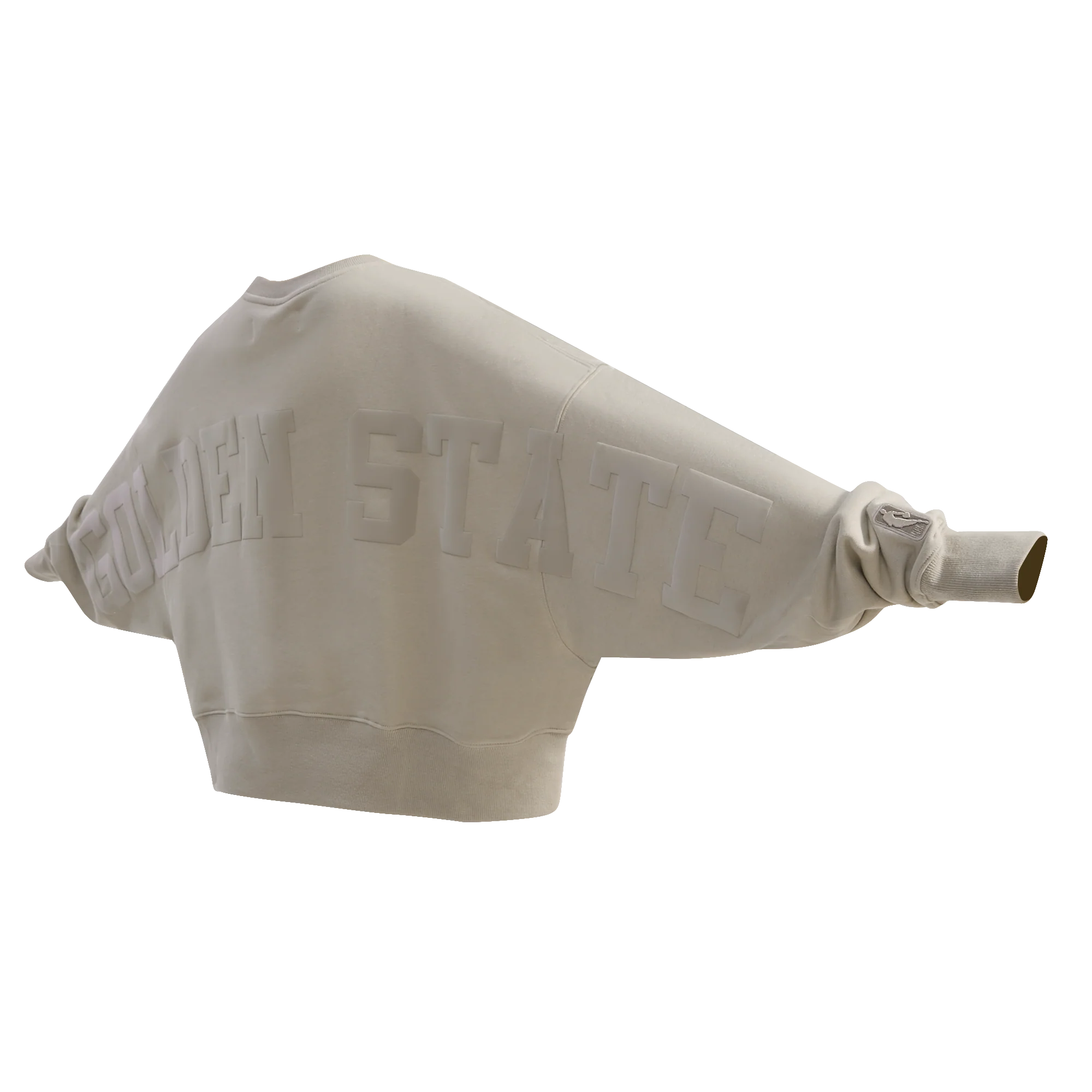 NBA GOLDEN STATE WARRIORS WINGSPAN WOMEN'S FLEECE CREWNECK (TAUPE) - Image 5