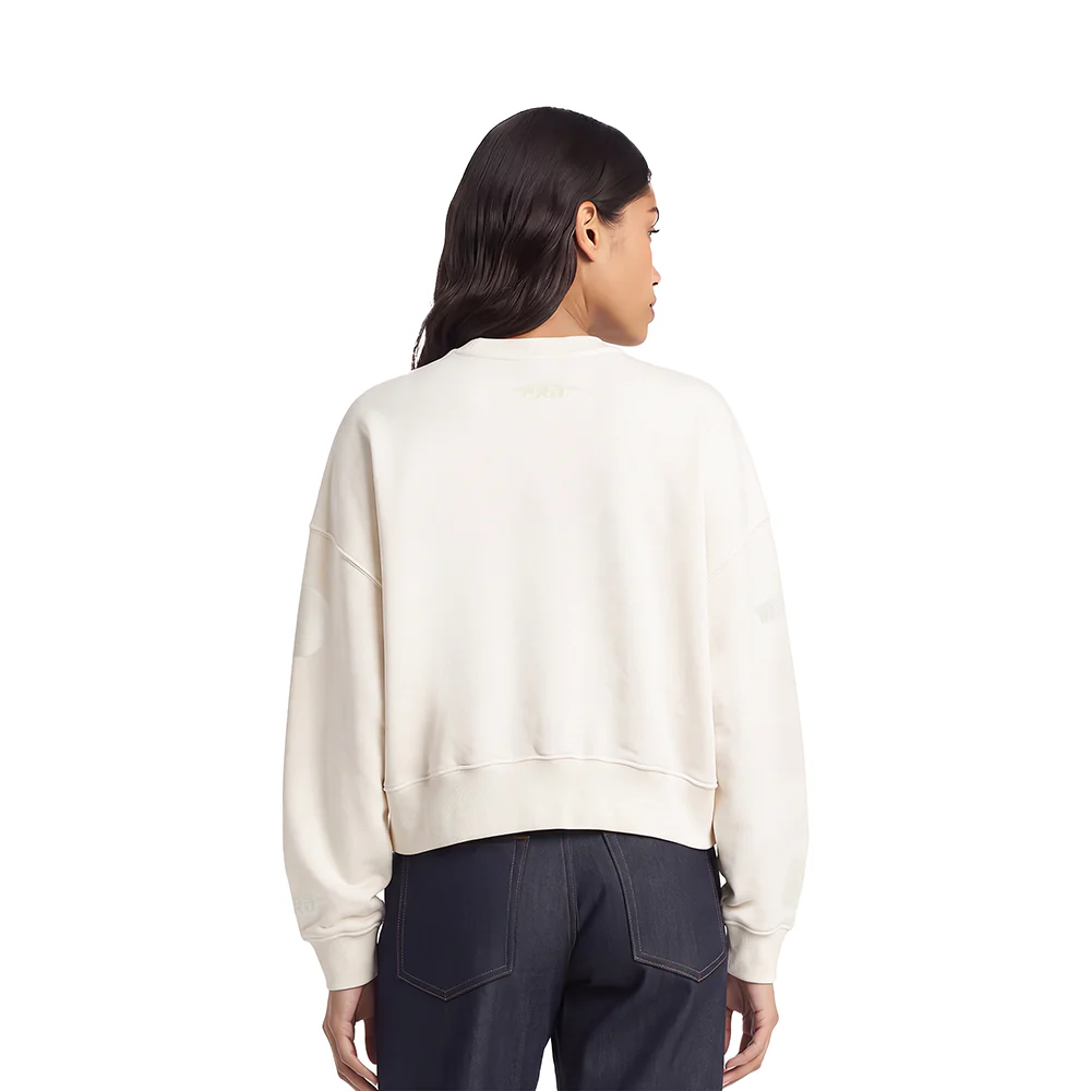 NBA GOLDEN STATE WARRIORS STEPHEN CURRY #30 NEUTRAL PNN WOMEN'S FLC CREWNECK (EGGSHELL) - Image 2