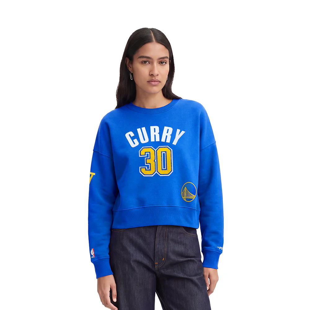 NBA GOLDEN STATE WARRIORS STEPHEN CURRY #30 CLASSIC PNN WOMEN'S FLC CR (ROYAL BLUE)