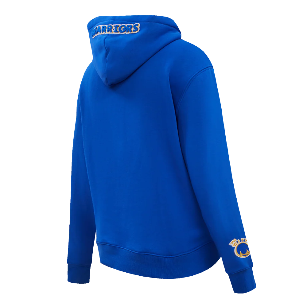 NBA GOLDEN STATE WARRIORS CLASSIC WOMEN'S PULLOVER HOODIE (ROYAL BLUE) - Image 4
