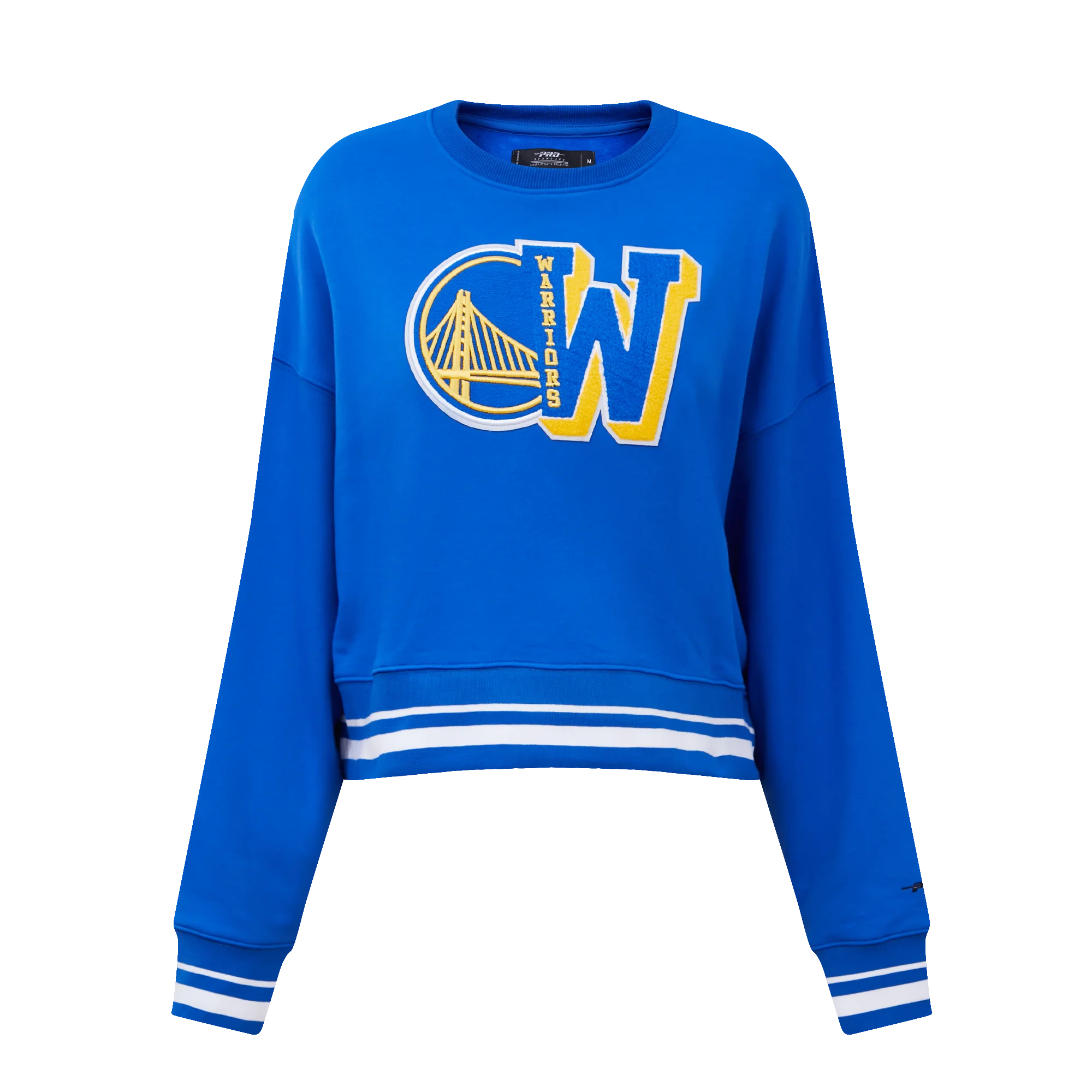 NBA GOLDEN STATE WARRIORS MASHUP WOMEN'S RIB CREWNECK (ROYAL BLUE) - Image 3