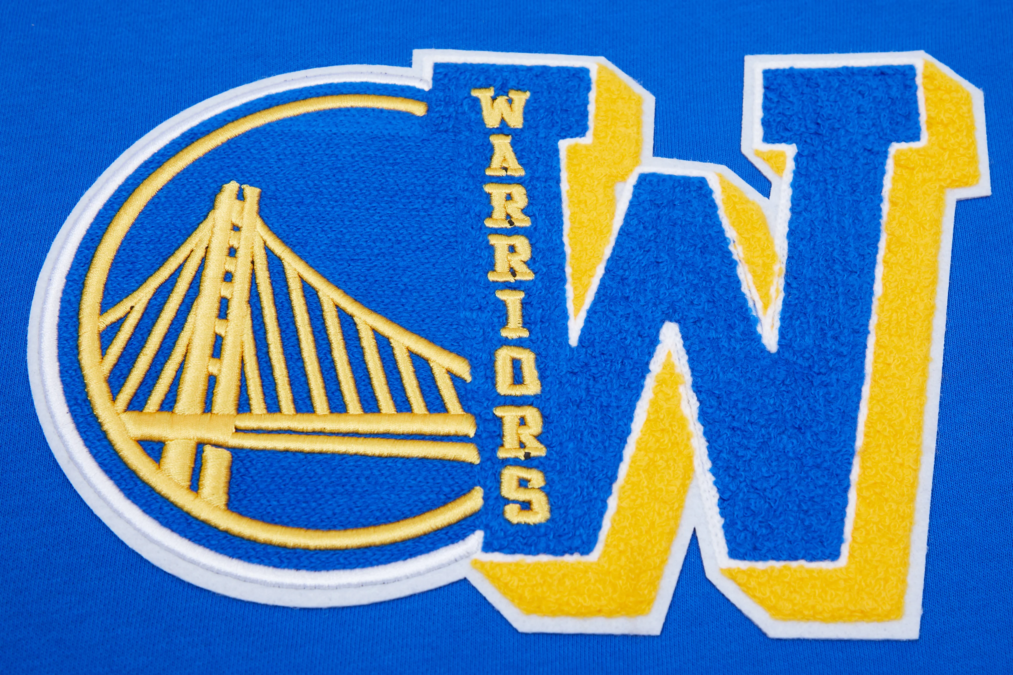 NBA GOLDEN STATE WARRIORS MASHUP WOMEN'S RIB CREWNECK (ROYAL BLUE) - Image 7