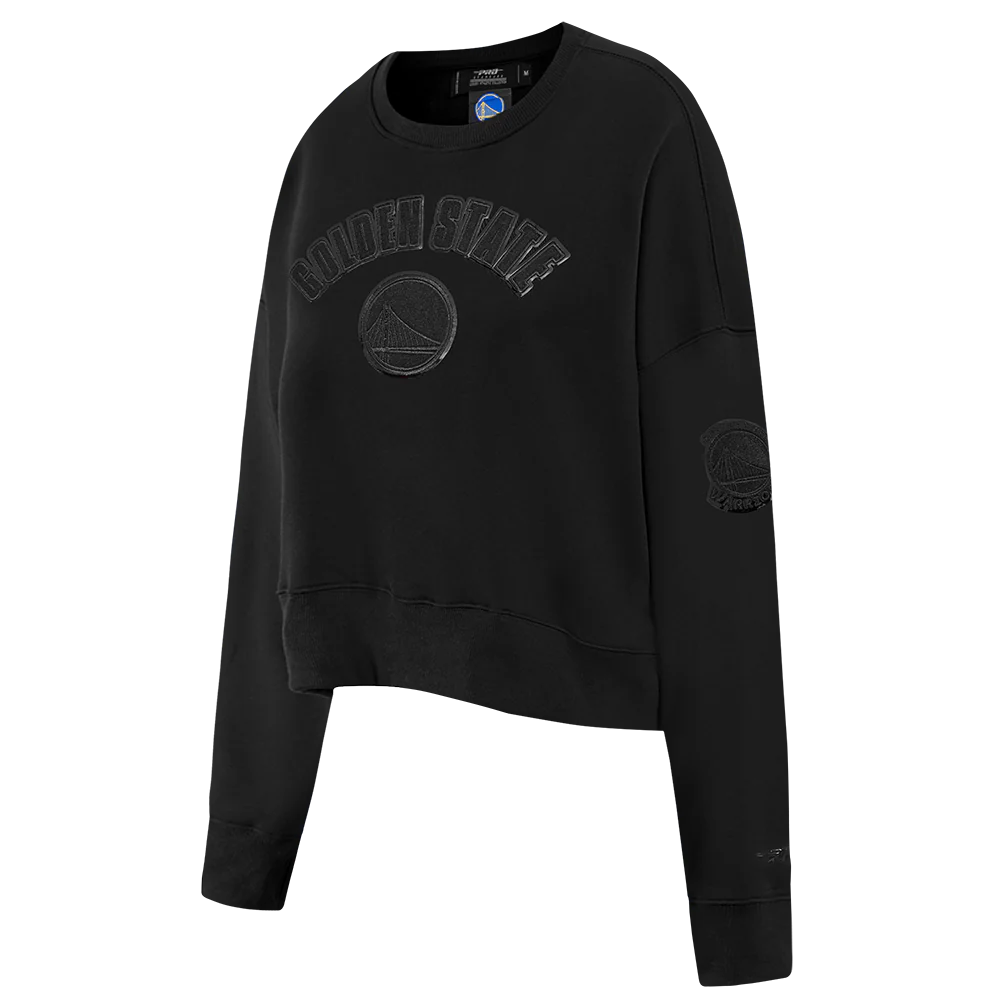 NBA GOLDEN STATE WARRIORS TRIPLE BLACK WOMEN'S FLC CREWNECK (TRIPLE BLACK WOMEN'S) - Image 4