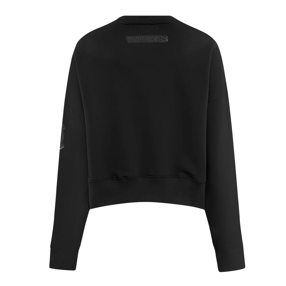 NBA GOLDEN STATE WARRIORS TRIPLE BLACK WOMEN'S FLC CREWNECK (TRIPLE BLACK WOMEN'S) - Image 5