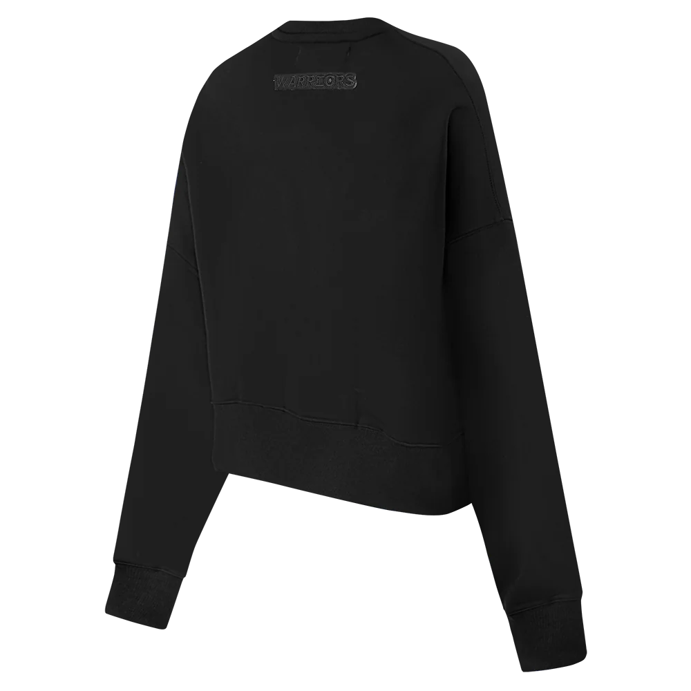 NBA GOLDEN STATE WARRIORS TRIPLE BLACK WOMEN'S FLC CREWNECK (TRIPLE BLACK WOMEN'S) - Image 6