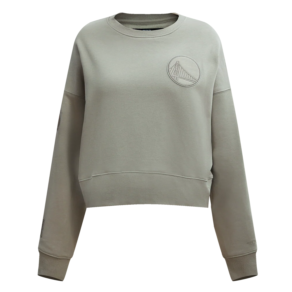 NBA GOLDEN STATE WARRIORS NEUTRAL WOMEN'S CREWNECK (TAUPE) - Image 3