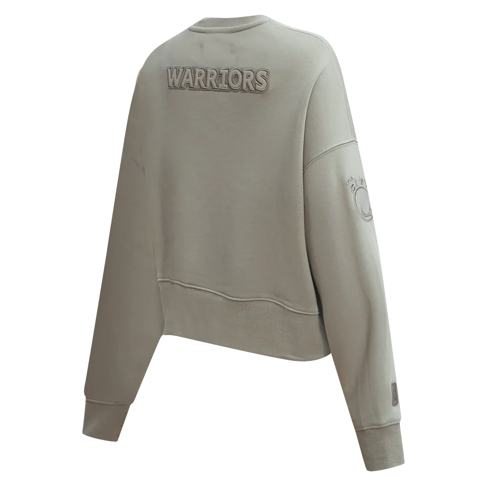NBA GOLDEN STATE WARRIORS NEUTRAL WOMEN'S CREWNECK (TAUPE) - Image 5