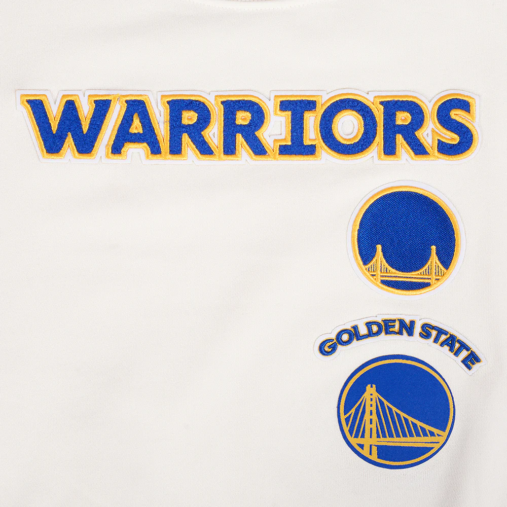 NBA GOLDEN STATE WARRIORS RETRO CLASSIC WOMEN'S CREWNECK (EGGSHELL/ROYAL BLUE) - Image 8