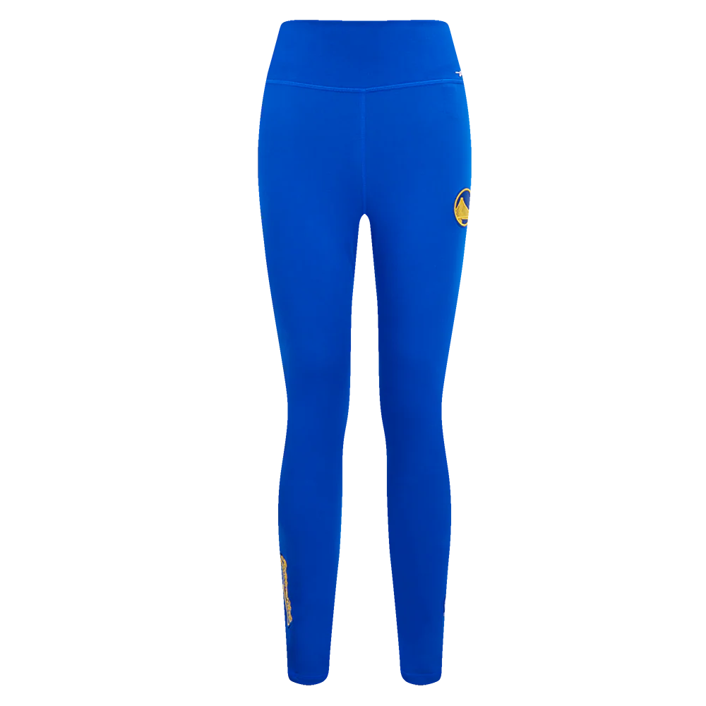 NBA GOLDEN STATE WARRIORS SCRIPT TAIL WOMEN'S HIGH WAIST JERSEY LEGGING (ROYAL BLUE) - Image 2
