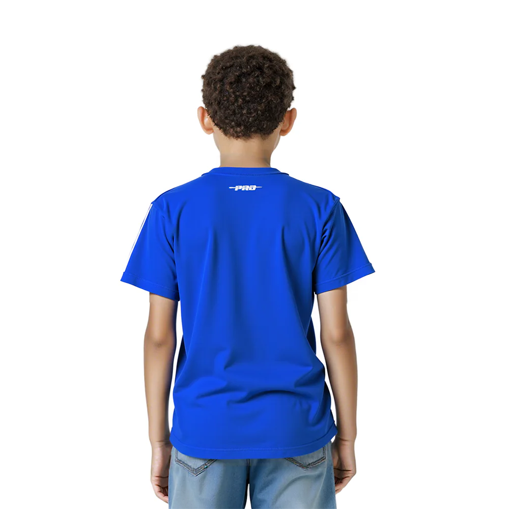 NBA GOLDEN STATE WARRIORS RETRO CLASSIC LITTLE BOYS SHORT SLEEVE TAPING TEE (ROYAL BLUE) - Image 2