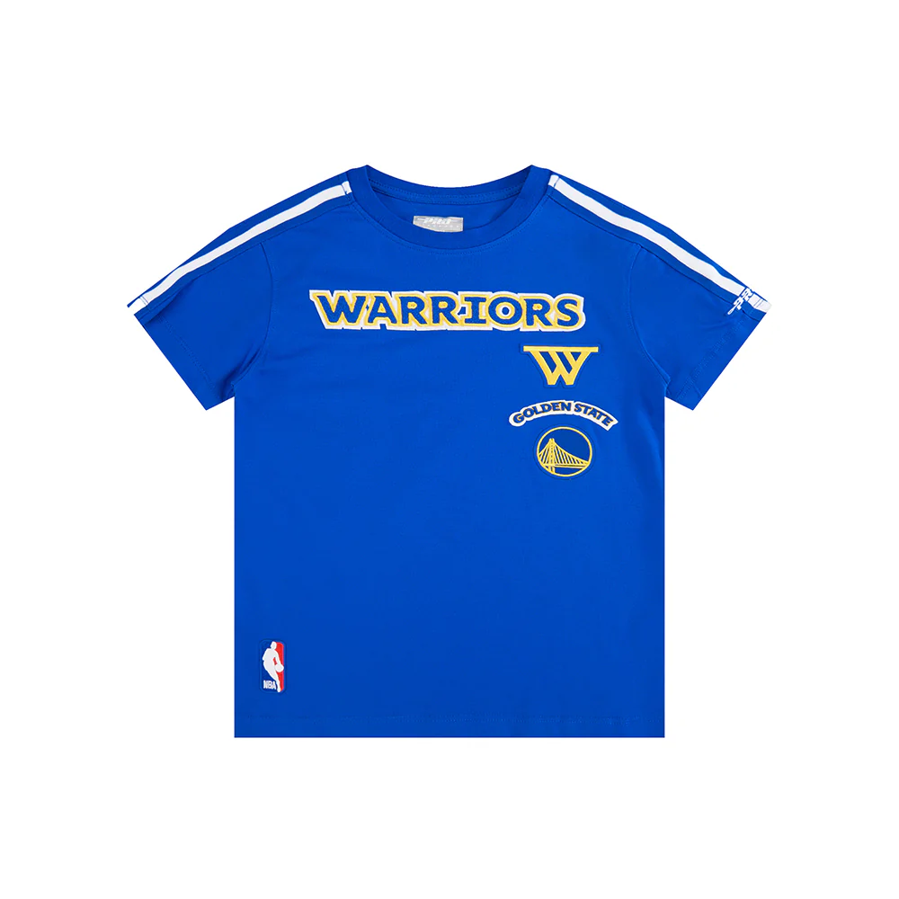 NBA GOLDEN STATE WARRIORS RETRO CLASSIC LITTLE BOYS SHORT SLEEVE TAPING TEE (ROYAL BLUE) - Image 3