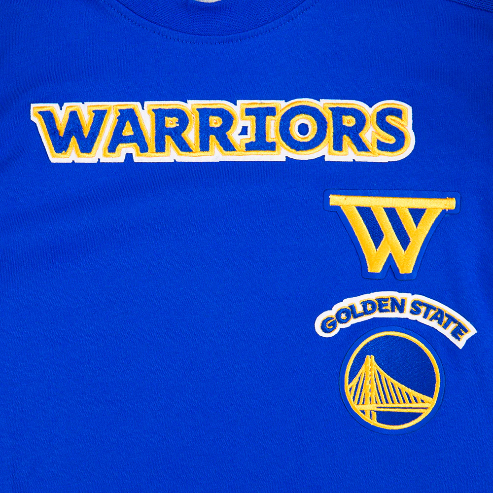 NBA GOLDEN STATE WARRIORS RETRO CLASSIC LITTLE BOYS SHORT SLEEVE TAPING TEE (ROYAL BLUE) - Image 5