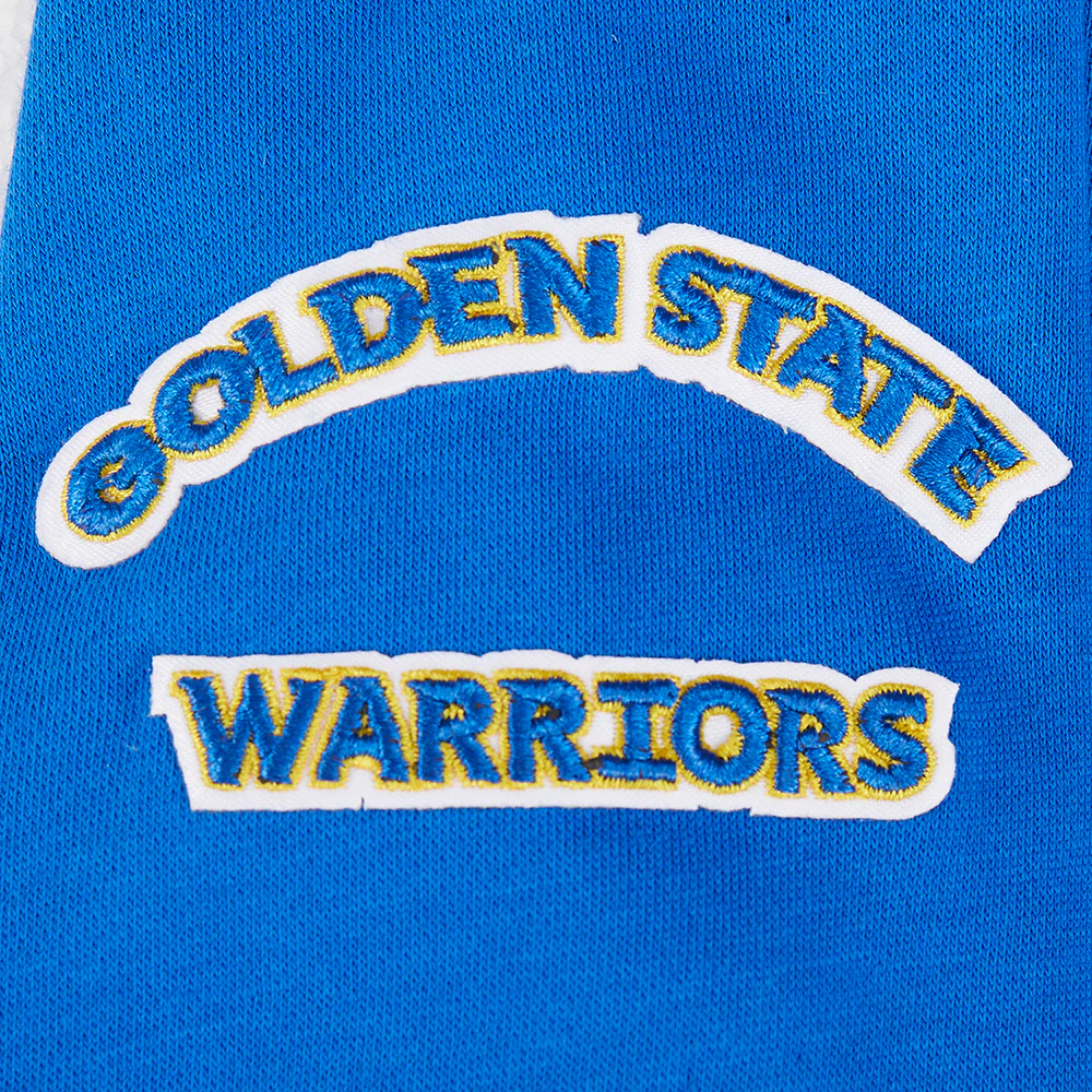 NBA GOLDEN STATE WARRIORS RETRO CLASSIC LITTLE BOYS RIB FLEECE PULLOVER HOODIE (ROYAL BLUE) - Image 7