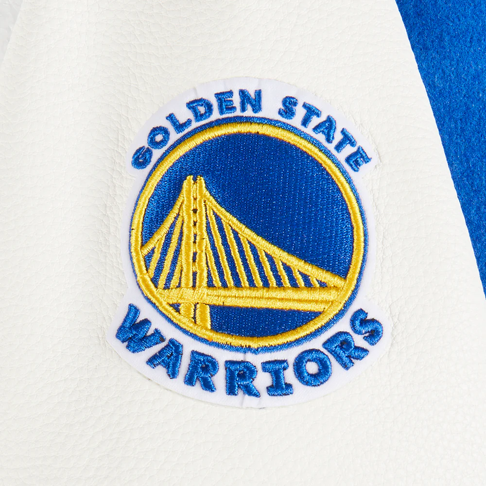 NBA GOLDEN STATE WARRIORS CLASSIC LITTLE BOYS WOOL VARSITY JACKET (ROYAL BLUE/WHITE) - Image 8