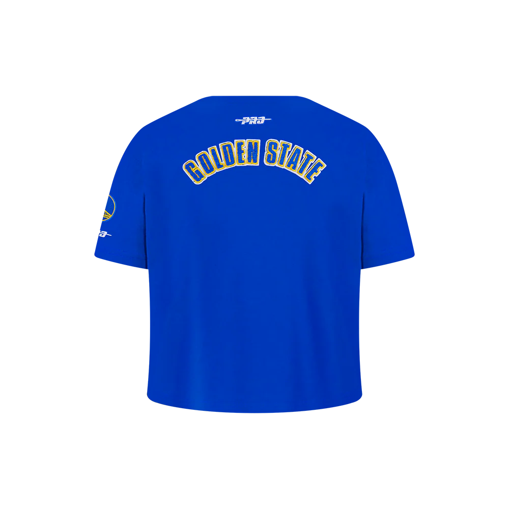 NBA GOLDEN STATE WARRIORS CLASSIC LITTLE GIRLS SHORT SLEEVE BOXY TEE (ROYAL BLUE) - Image 3