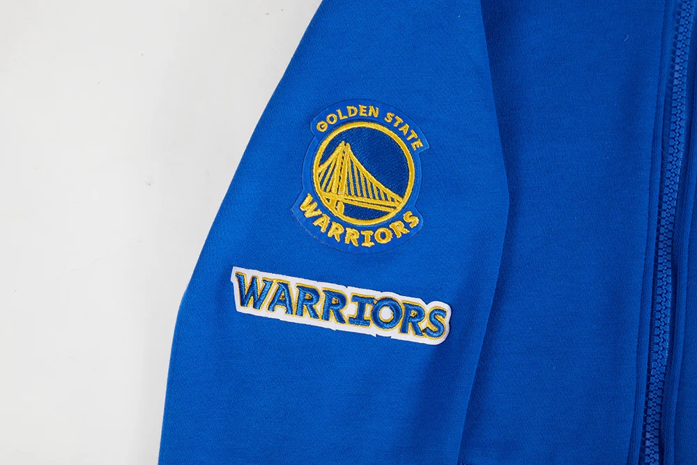 NBA GOLDEN STATE WARRIORS CLASSIC LITTLE GIRLS FLEECE FULL ZIP HOODIE (ROYAL BLUE) - Image 15