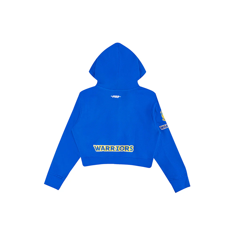 NBA GOLDEN STATE WARRIORS CLASSIC LITTLE GIRLS FLEECE FULL ZIP HOODIE (ROYAL BLUE) - Image 4