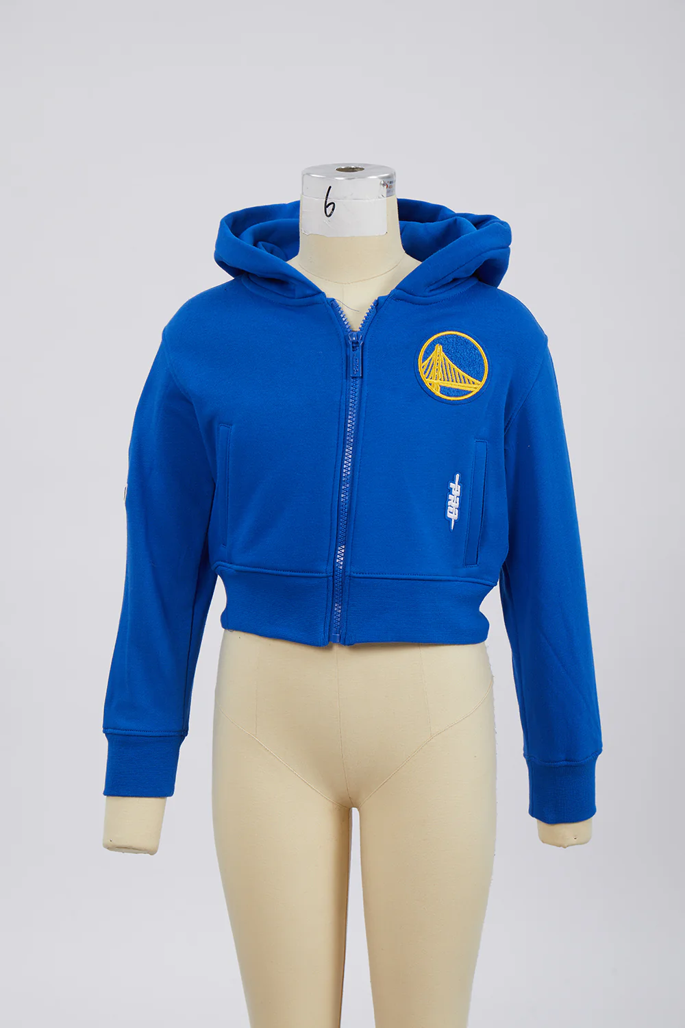 NBA GOLDEN STATE WARRIORS CLASSIC LITTLE GIRLS FLEECE FULL ZIP HOODIE (ROYAL BLUE) - Image 8