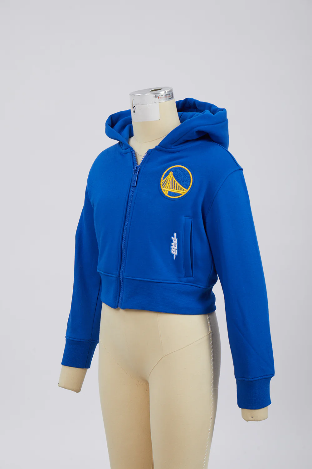 NBA GOLDEN STATE WARRIORS CLASSIC LITTLE GIRLS FLEECE FULL ZIP HOODIE (ROYAL BLUE) - Image 9