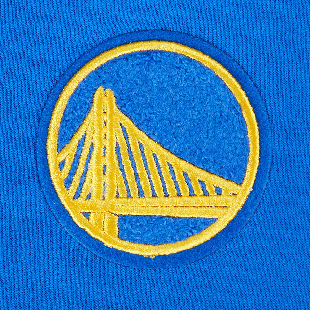 NBA GOLDEN STATE WARRIORS RETRO CLASSIC LITTLE GIRLS  RIB FLEECE PULLOVER HOODIE (ROYAL BLUE) - Image 5