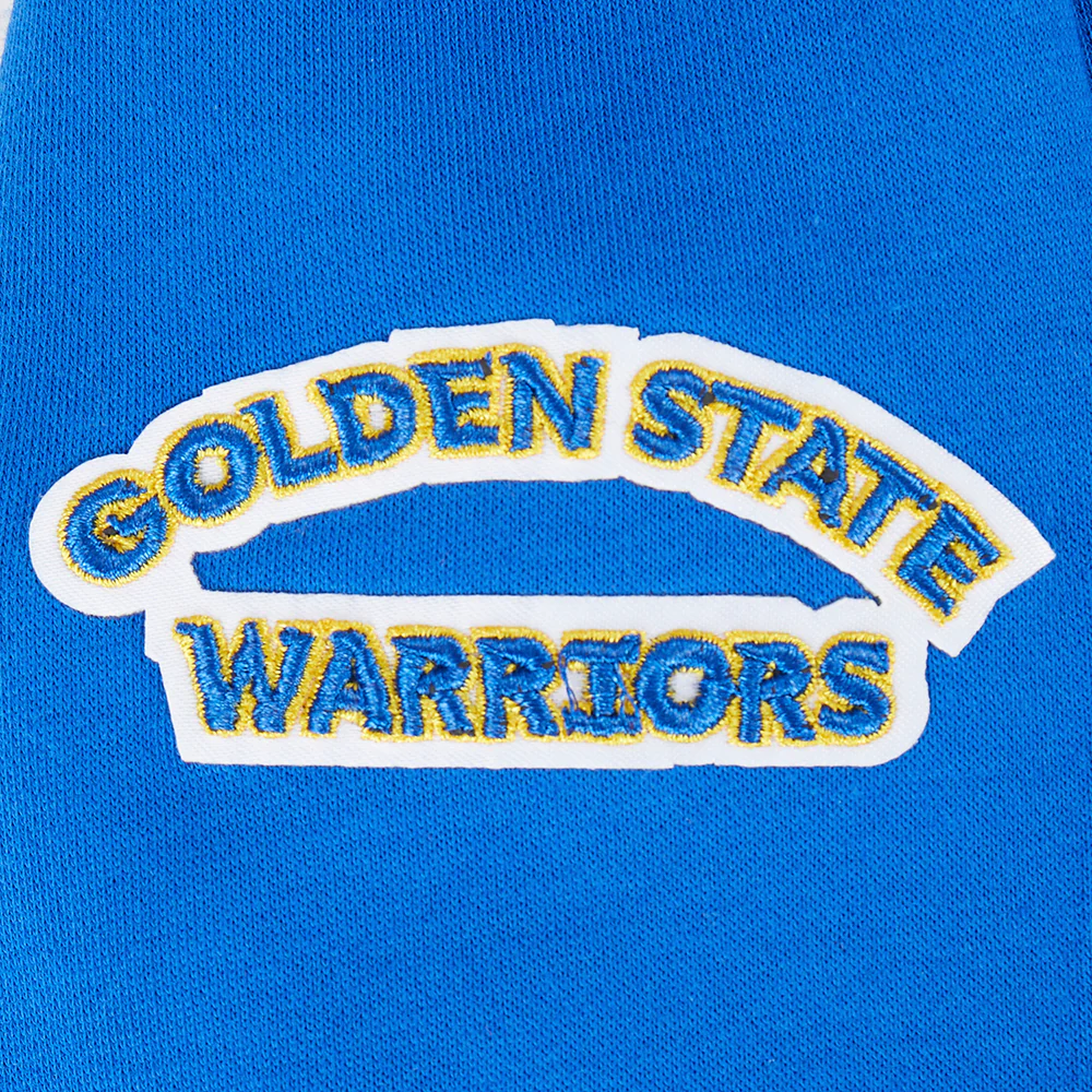NBA GOLDEN STATE WARRIORS RETRO CLASSIC LITTLE GIRLS  RIB FLEECE PULLOVER HOODIE (ROYAL BLUE) - Image 6