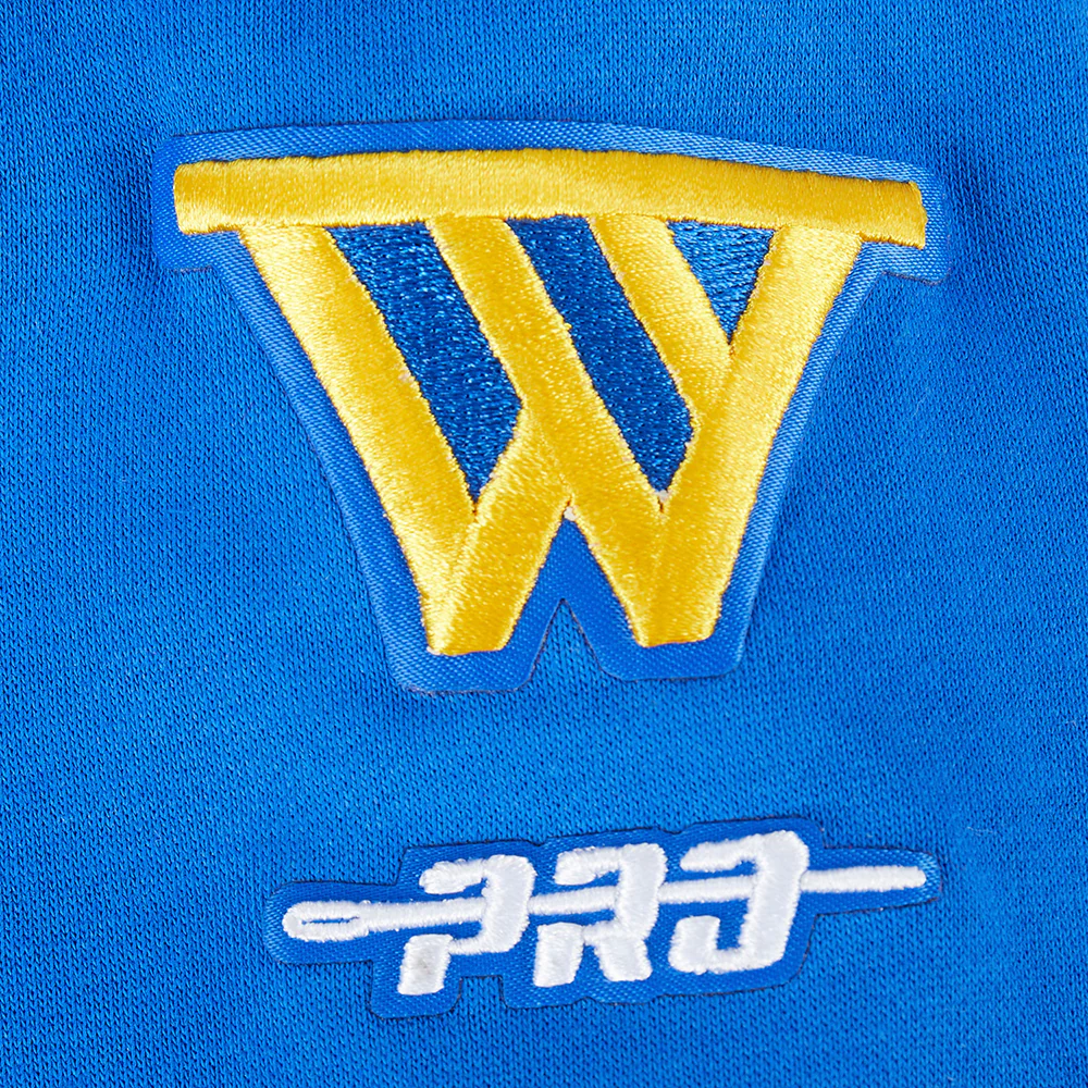NBA GOLDEN STATE WARRIORS RETRO CLASSIC LITTLE GIRLS  RIB FLEECE PULLOVER HOODIE (ROYAL BLUE) - Image 7