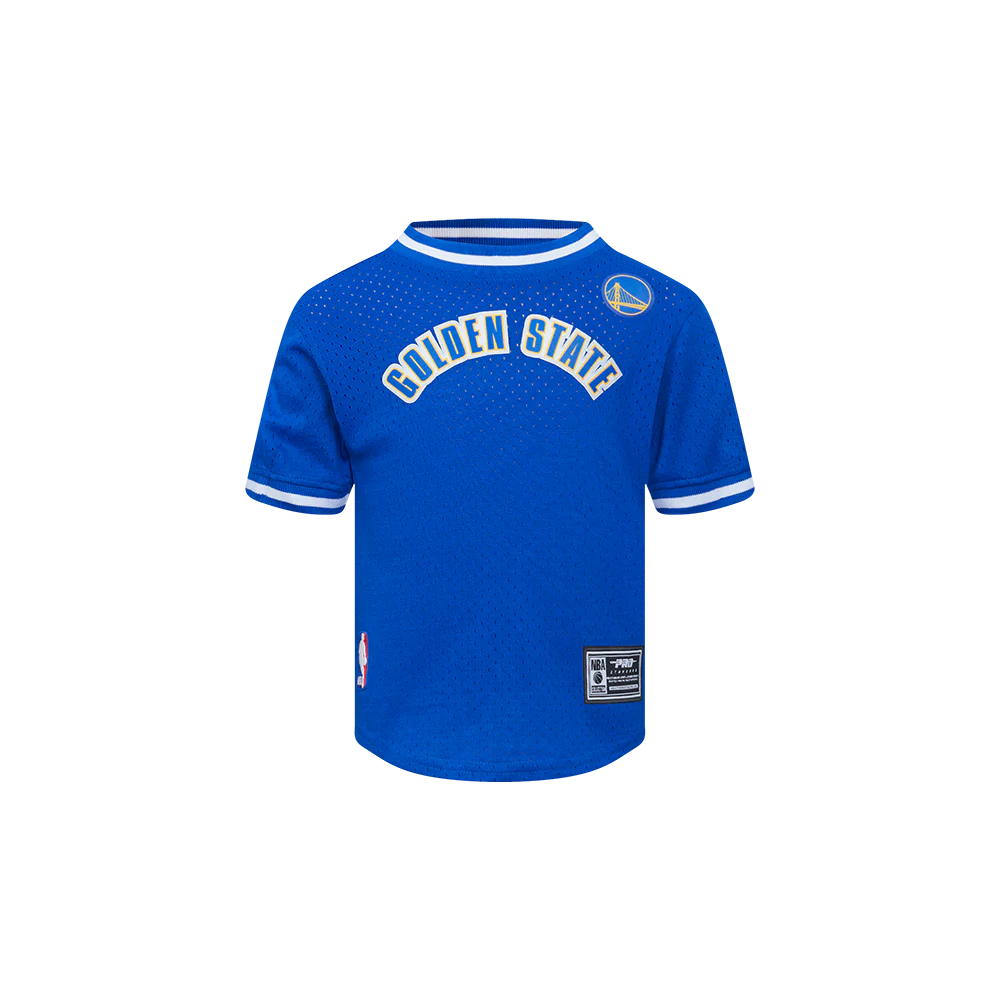 NBA GOLDEN STATE WARRIORS CLASSIC TODDLER BOYS SHORT SLEEVE MESH TEE (ROYAL BLUE)