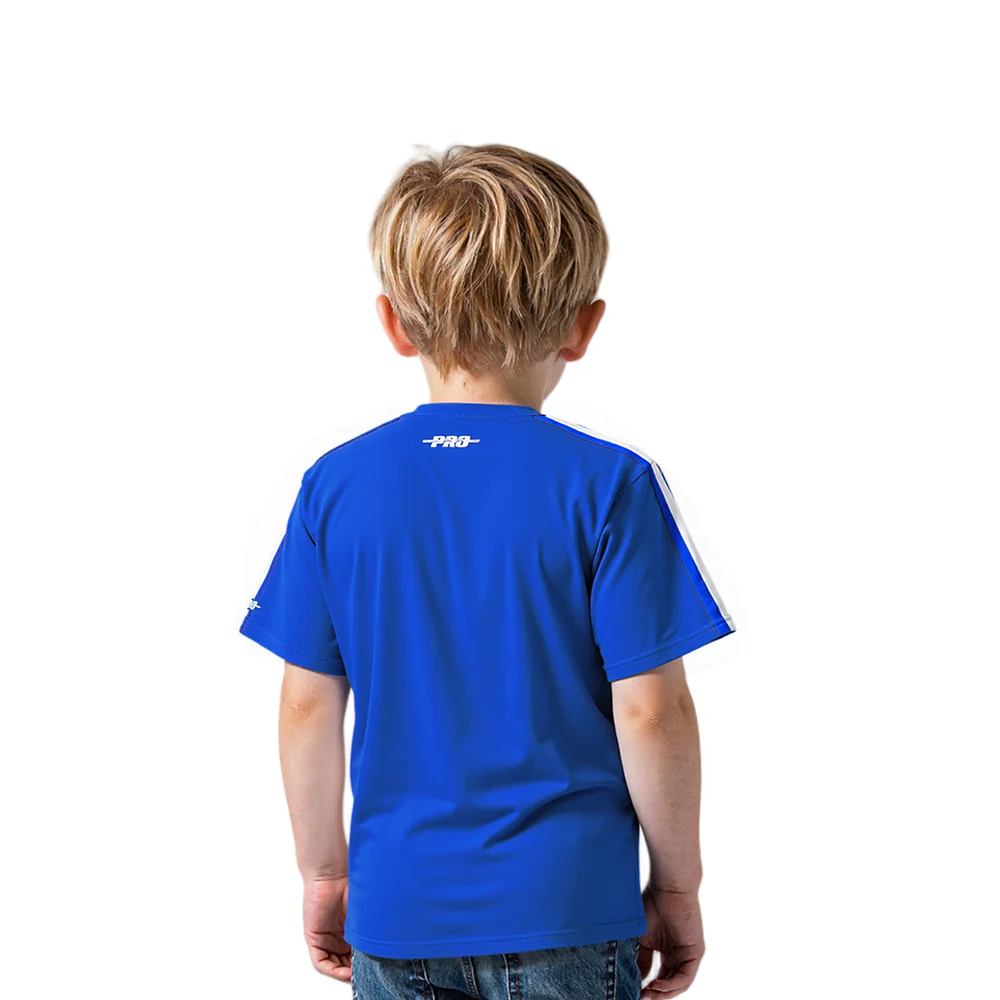 NBA GOLDEN STATE WARRIORS RETRO CLASSIC TODDLER BOYS SHORT SLEEVE TAPING TEE (ROYAL BLUE) - Image 2