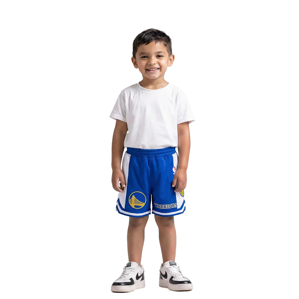 NBA GOLDEN STATE WARRIORS CLASSIC TODDLER BOYS FLEECE 2.0 SHORT (ROYAL BLUE) - Image 3