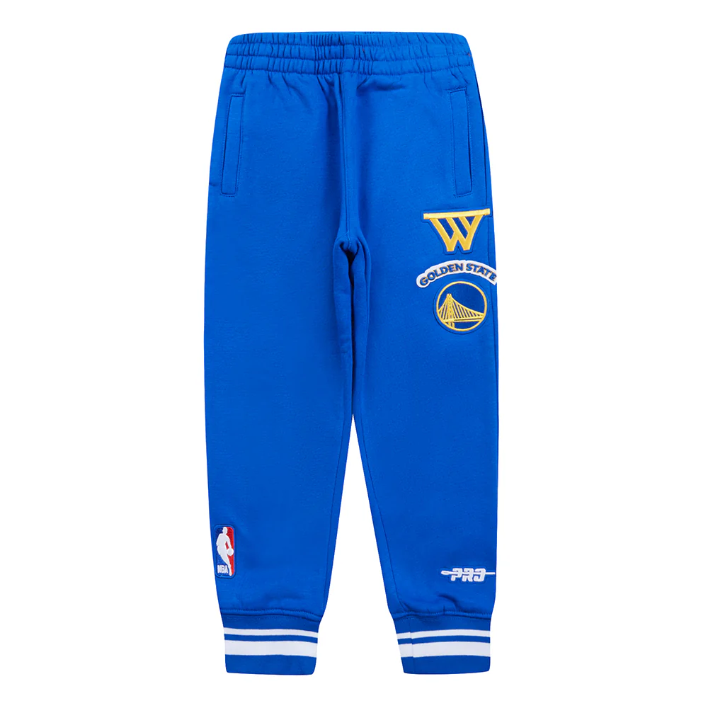 NBA GOLDEN STATE WARRIORS RETRO CLASSIC TODDLER BOYS RIB SWEATPANT (ROYAL BLUE) - Image 4