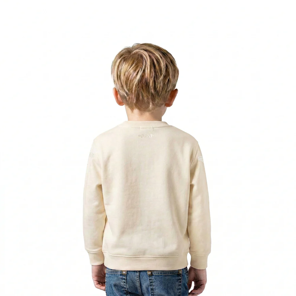 NBA GOLDEN STATE WARRIORS NEUTRAL TODDLER BOYS FLEECE CREWNECK (EGGSHELL) - Image 2