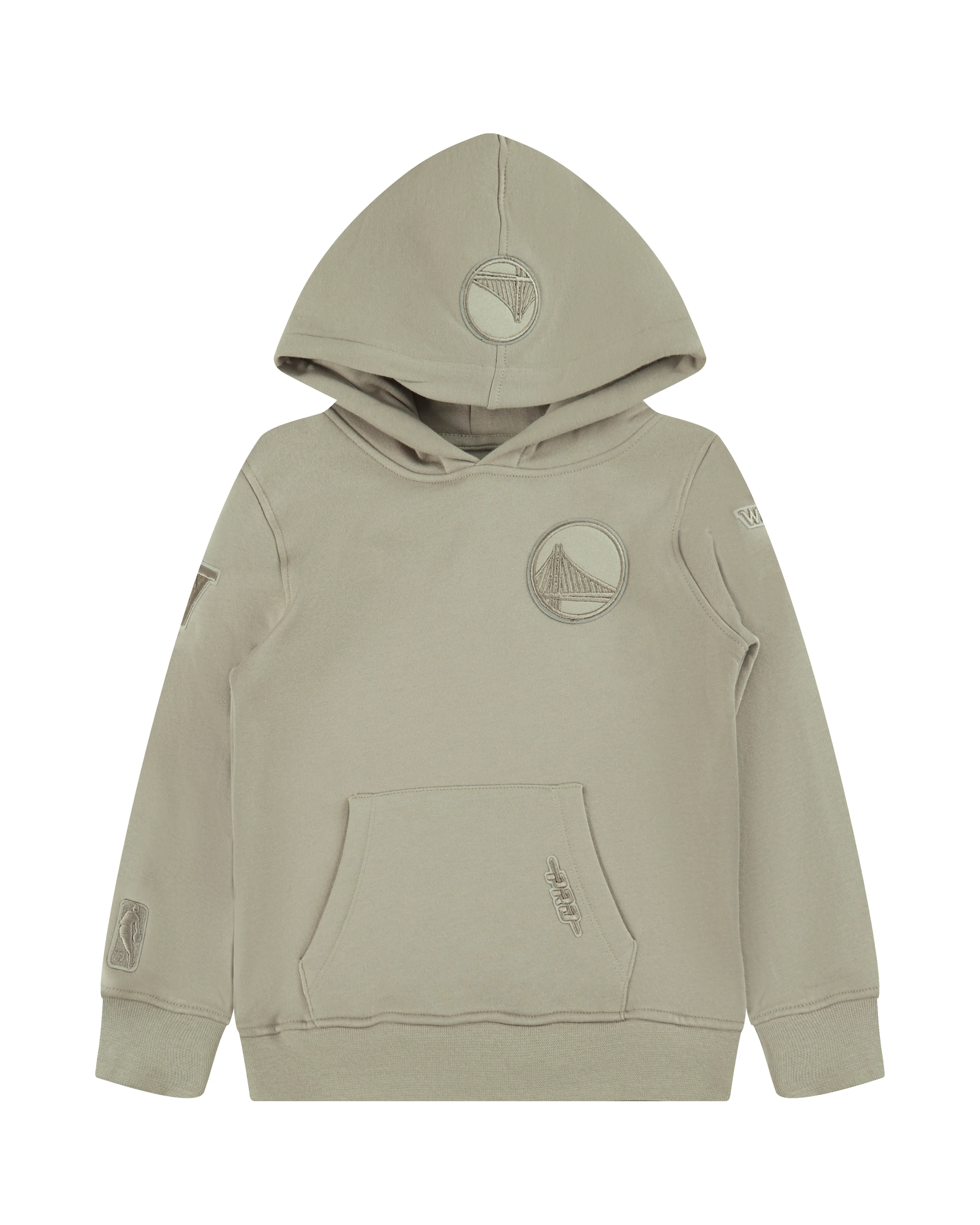 NBA GOLDEN STATE WARRIORS NEUTRAL TODDLER BOYS FLEECE PULLOVER HOODIE (TAUPE) - Image 3