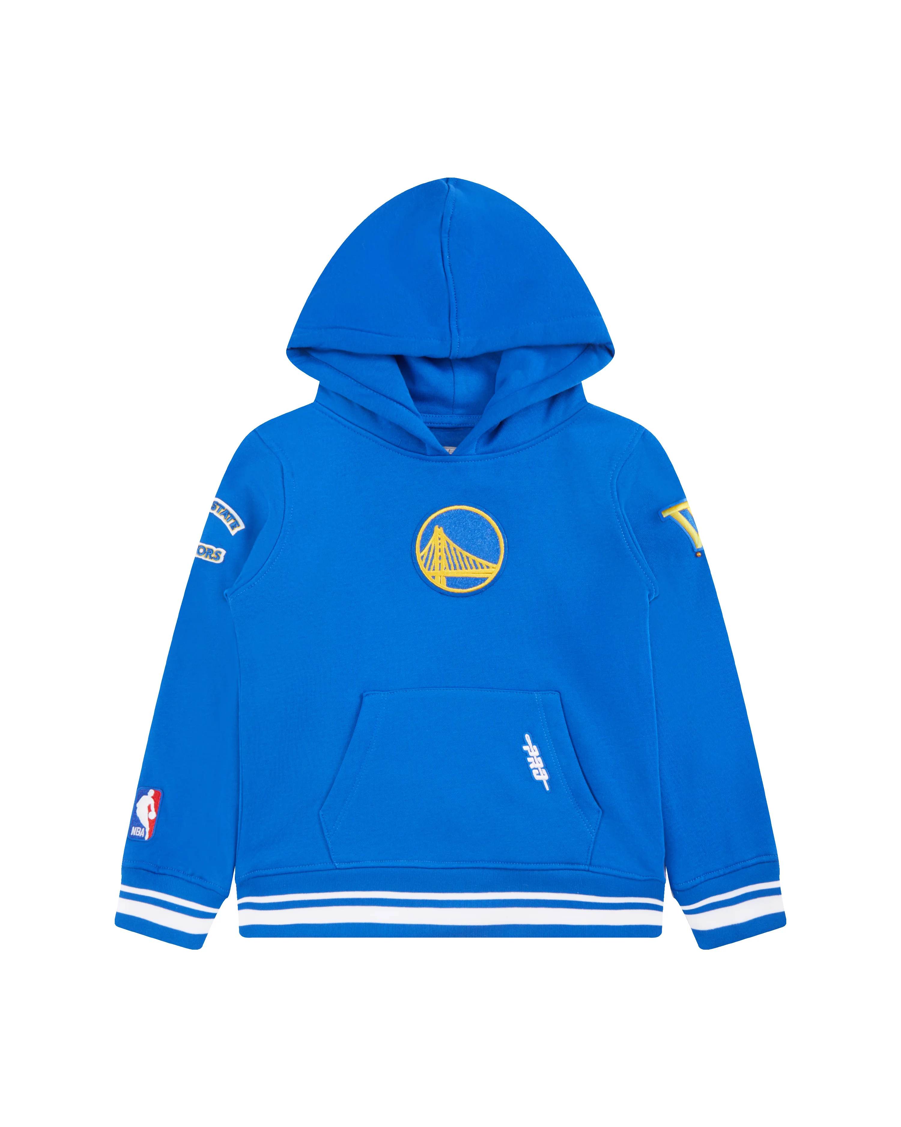 NBA GOLDEN STATE WARRIORS RETRO CLASSIC TODDLER BOYS RIB FLEECE PULLOVER HOODIE (ROYAL BLUE) - Image 3
