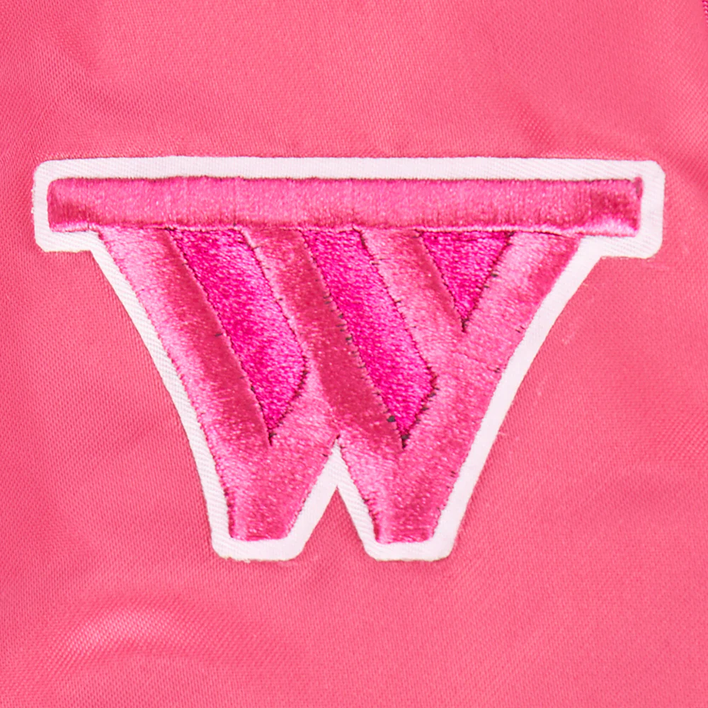 NBA GOLDEN STATE WARRIORS TRIPLE PINK TODDLER GIRLS SATIN JACKET (BEETROOT PURPLE) - Image 7